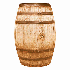 Image showing  Wine or beer barrel cask vintage