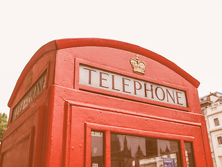 Image showing London telephone box vintage