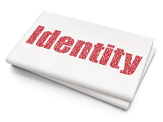 Image showing Privacy concept: Identity on Blank Newspaper background