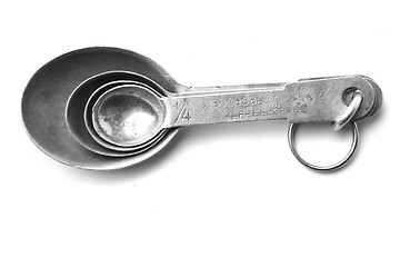 Image showing old aluminum spoon set