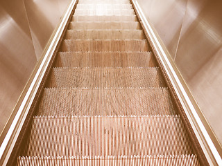 Image showing  Escalator stair vintage