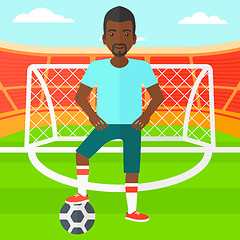 Image showing Football player with ball.