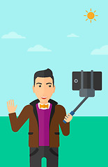 Image showing Man making selfie.