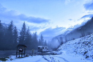 Image showing night scene of mountain landscape