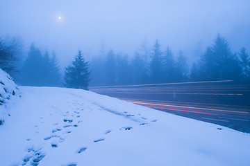 Image showing night scene of mountain landscape