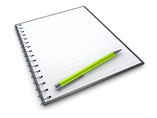 Image showing notepad and ballpen