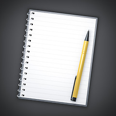 Image showing notepad and ballpen