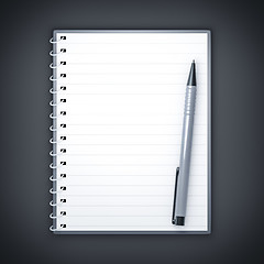 Image showing notepad and ballpen