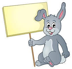 Image showing Rabbit with sign theme image 1