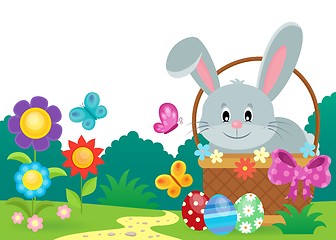 Image showing Easter basket with bunny theme 2