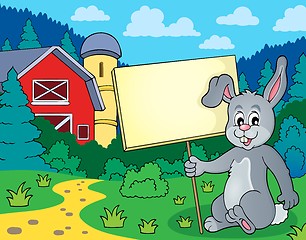 Image showing Rabbit with sign theme image 2