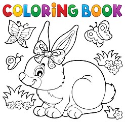 Image showing Coloring book rabbit topic 3