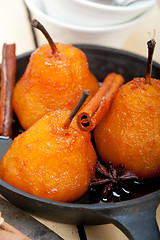 Image showing poached pears delicious home made recipe 