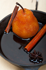 Image showing poached pears delicious home made recipe 