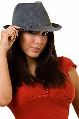 Image showing Woman in hat