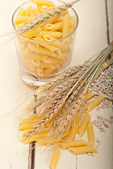 Image showing Italian pasta penne with wheat