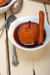 Image showing poached pears delicious home made recipe 