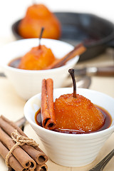 Image showing poached pears delicious home made recipe 