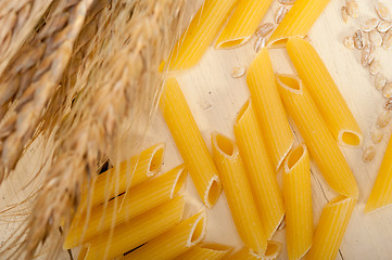 Image showing Italian pasta penne with wheat