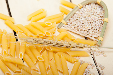 Image showing Italian pasta penne with wheat