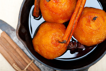 Image showing poached pears delicious home made recipe 