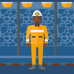 Image showing Confident miner in hardhat.