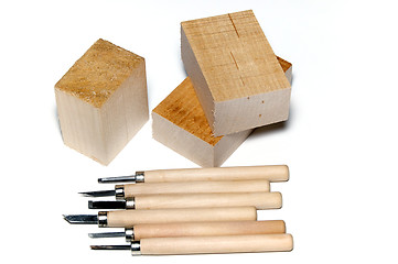 Image showing wood carving tools