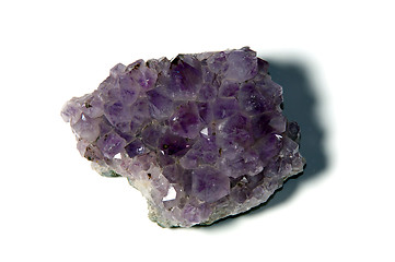 Image showing dark purple amethyst on white