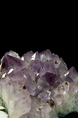 Image showing purple amethyst over black vertical