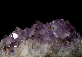 Image showing purple amethyst over black