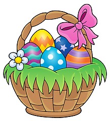 Image showing Easter basket theme image 1