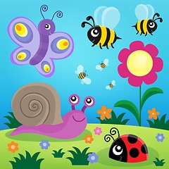 Image showing Spring animals and insect theme image 1