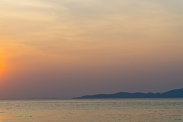 Image showing orange sea sunset