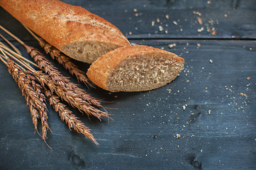 Image showing Bread composition with wheats