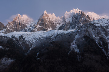 Image showing night scene of mountain landscape