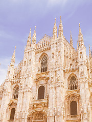 Image showing Milan cathedral vintage