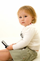 Image showing Baby texting