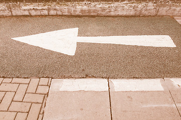 Image showing  Arrow sign vintage