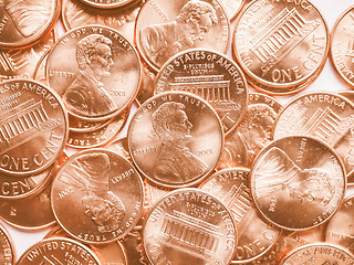 Image showing  Dollar coins background vintage