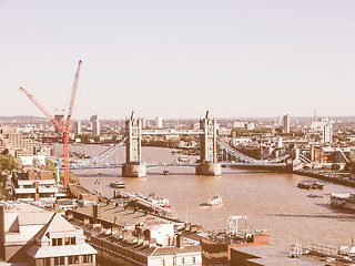 Image showing Tower Bridge London vintage