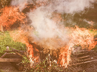 Image showing  Burning fire vintage