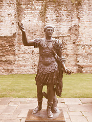 Image showing Emperor Trajan Statue vintage