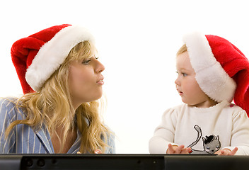 Image showing Christmas faces