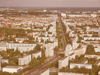 Image showing Berlin aerial view vintage