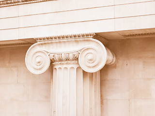 Image showing  Ionic capital vintage