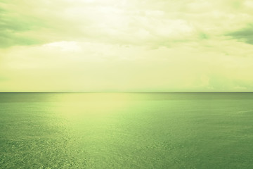 Image showing Retro style image of sea and sky