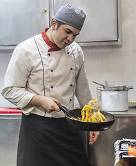 Image showing Chef Cooking Pasta