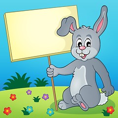 Image showing Rabbit with sign theme image 3