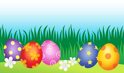 Image showing Decorated Easter eggs theme image 2