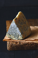 Image showing A Slice of Danish Blue cheese